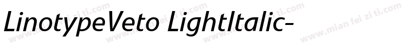 LinotypeVeto LightItalic字体转换